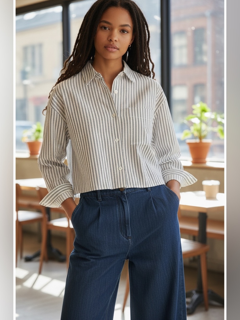 NWT Madewell Straight Hem Linen & Cotton Button-Up Shirt